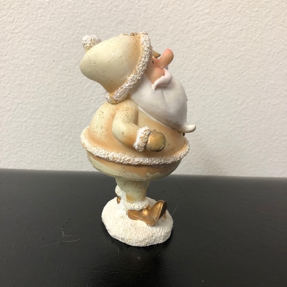 Bobble Santa Decoration With Glitter, Cream Color - Picture 7 of 8
